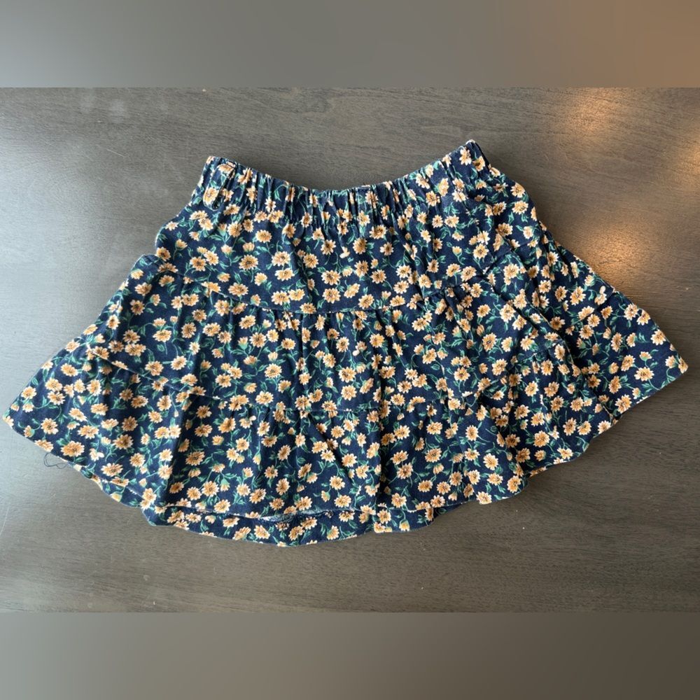Vintage 90s California Floral Skirt Toddler Girls 3T Cottagecore